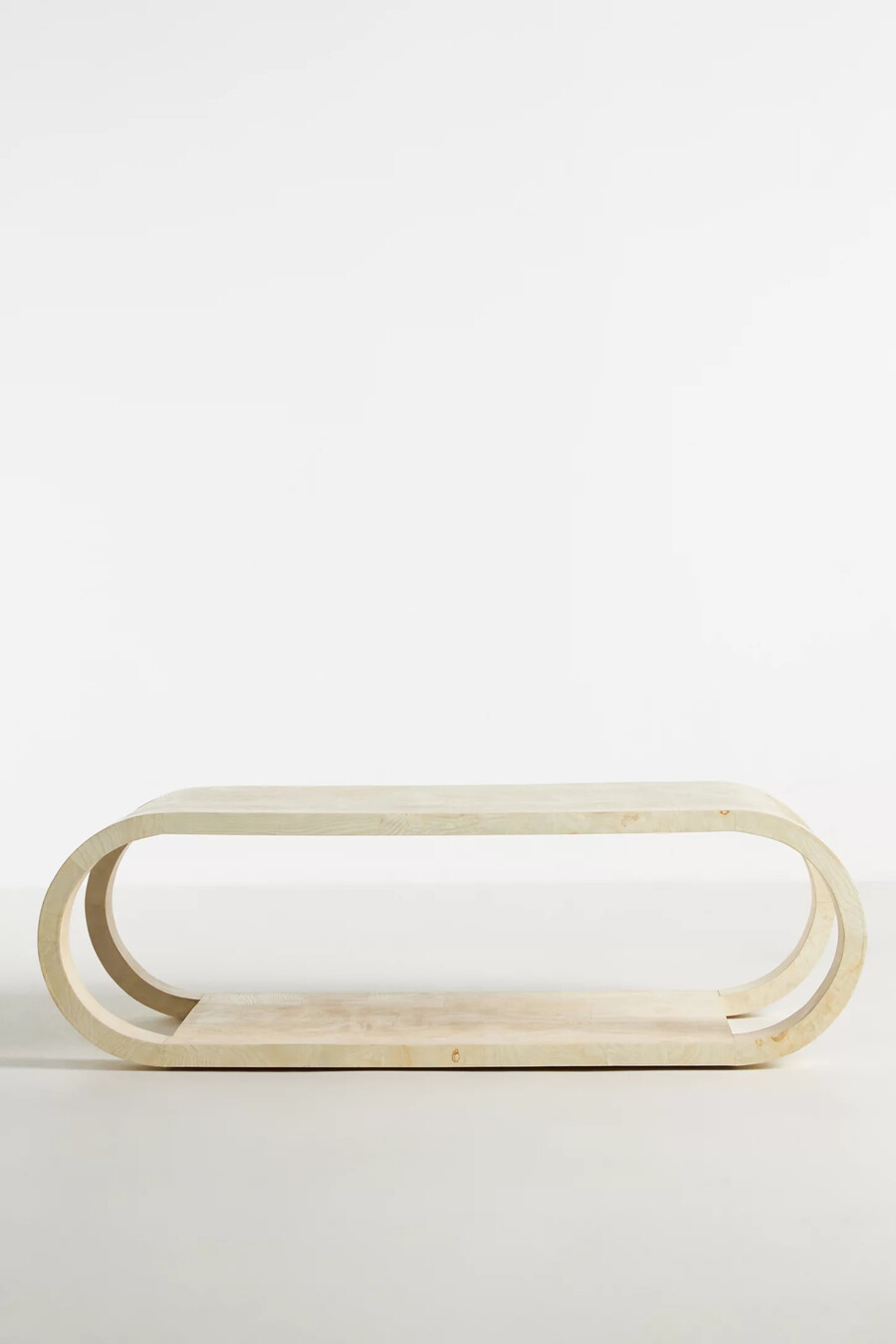 mesa de centro curva de madera de acacia cassini