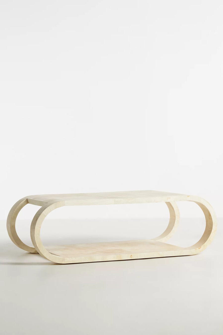 mesa de centro curva de madera de acacia cassini