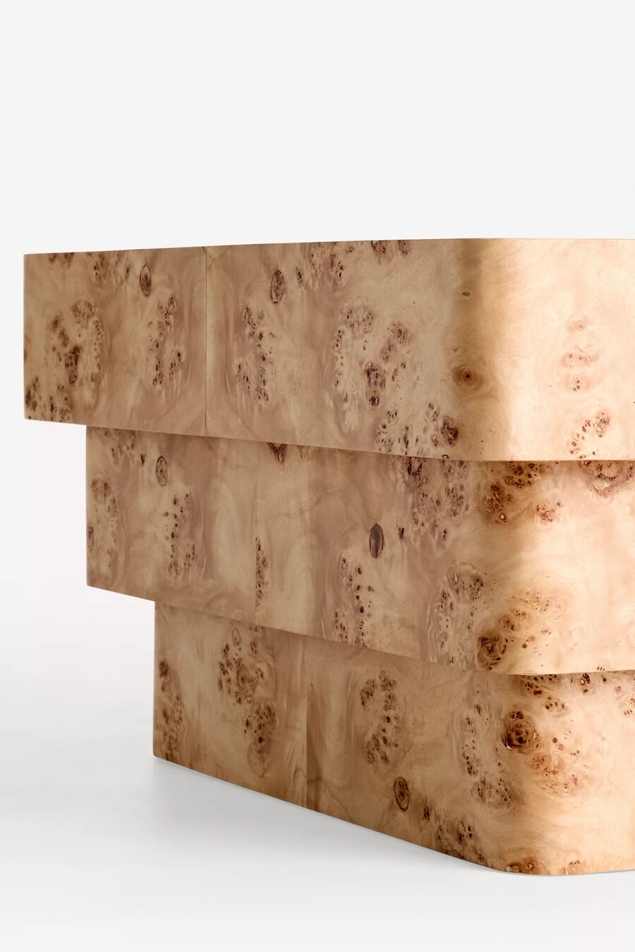 mesa de centro de madera de nudo leonne