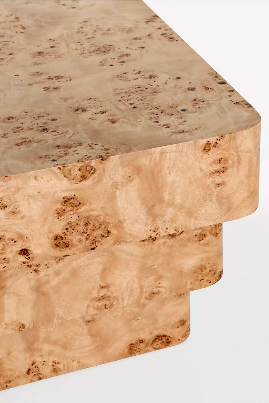 mesa de centro de madera de nudo leonne