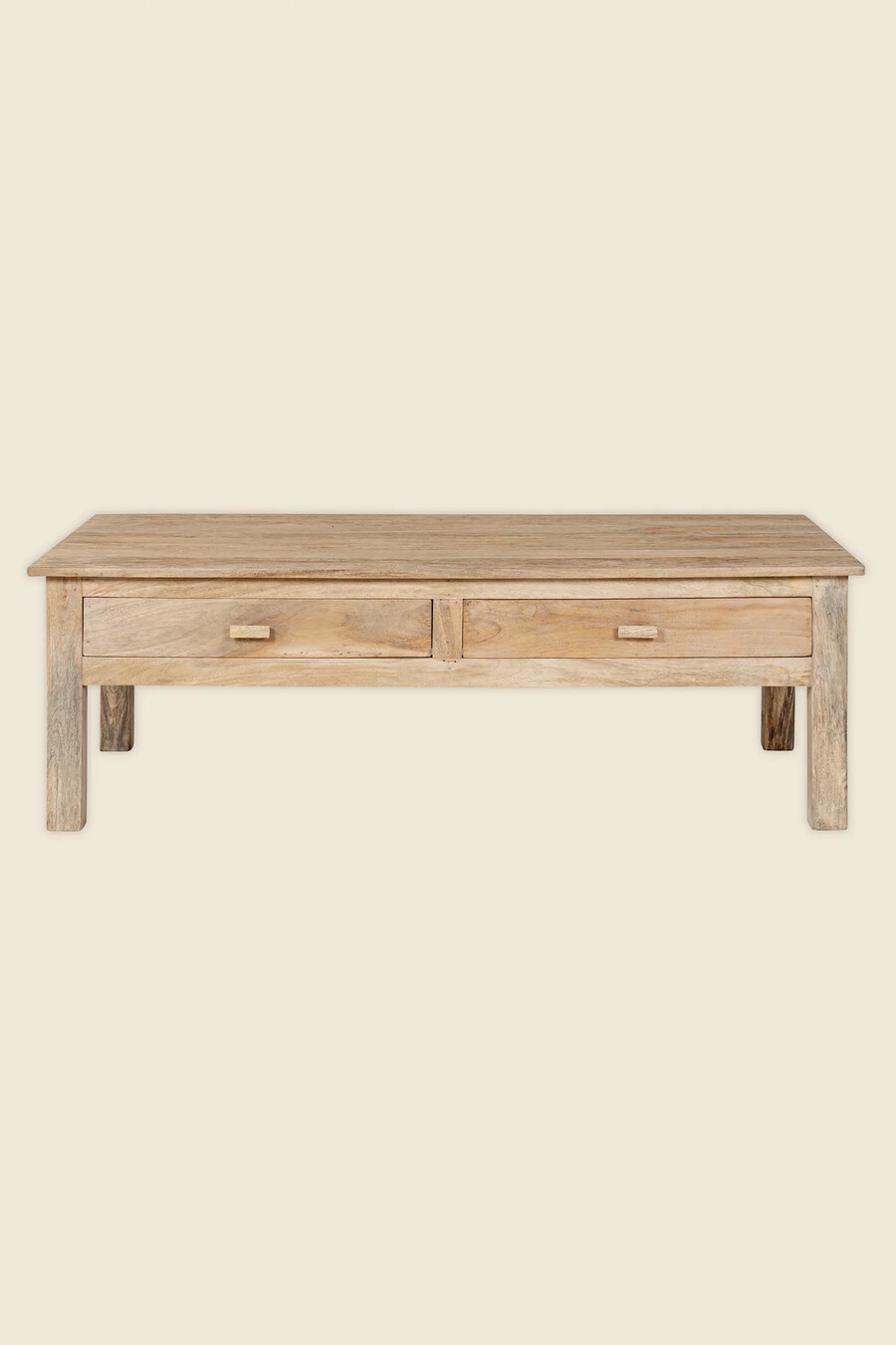 mesa de centro de madera de mango ranurada nkuku laali