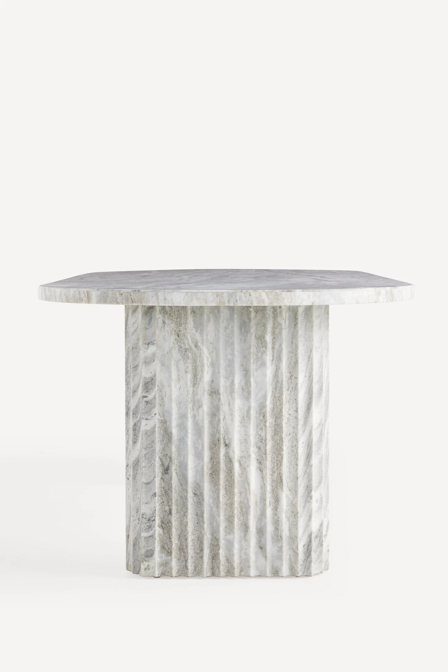 mesa de comedor jolie oval de mármol de 90