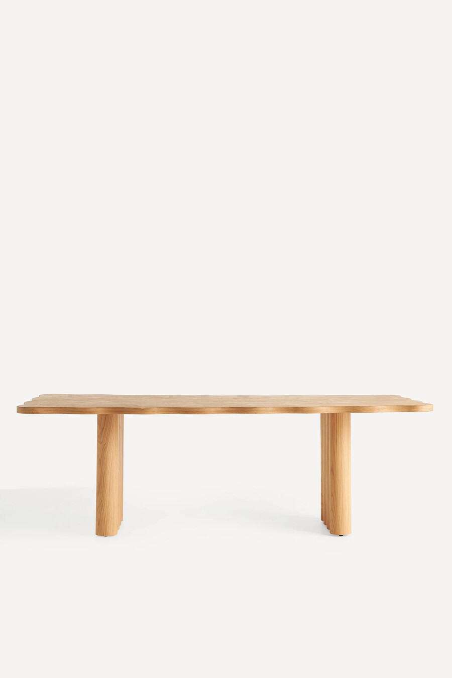 mesa de comedor rectangular de roble caldwell
