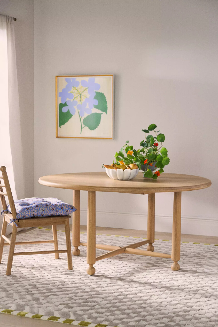 mesa de comedor redonda roma de 60 pulgadas de madera de roble