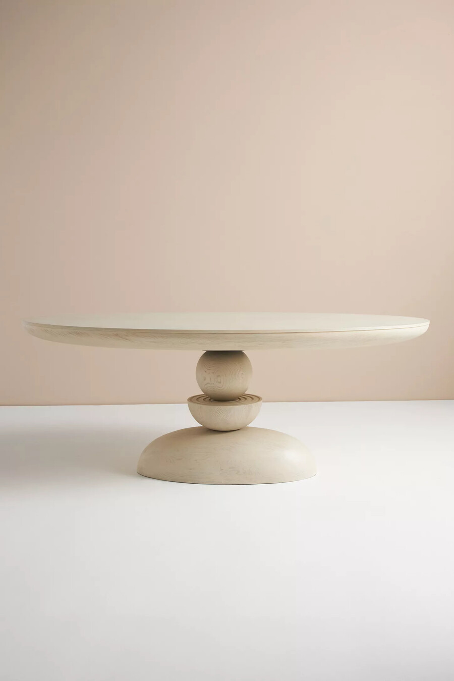 mesa de comedor ovalada de madera sonali