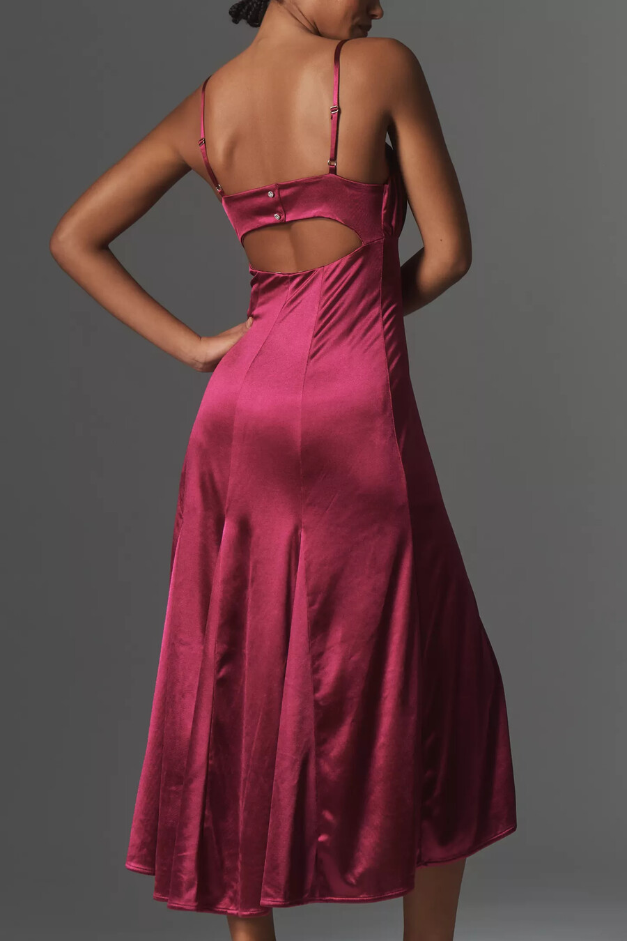 vestido midi babydoll sin mangas de anthropologie