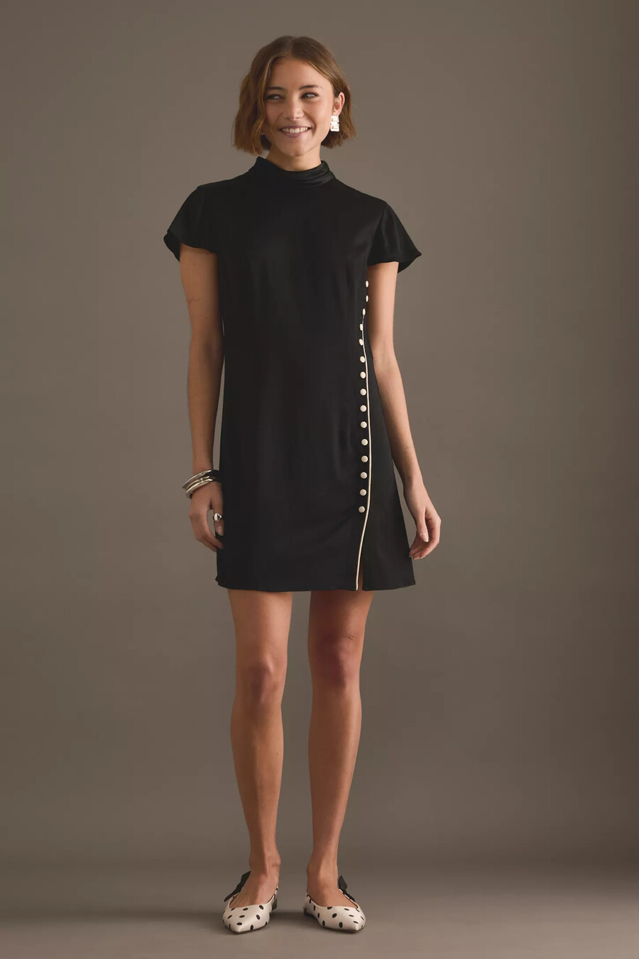 minivestido de satén negro kitri paloma