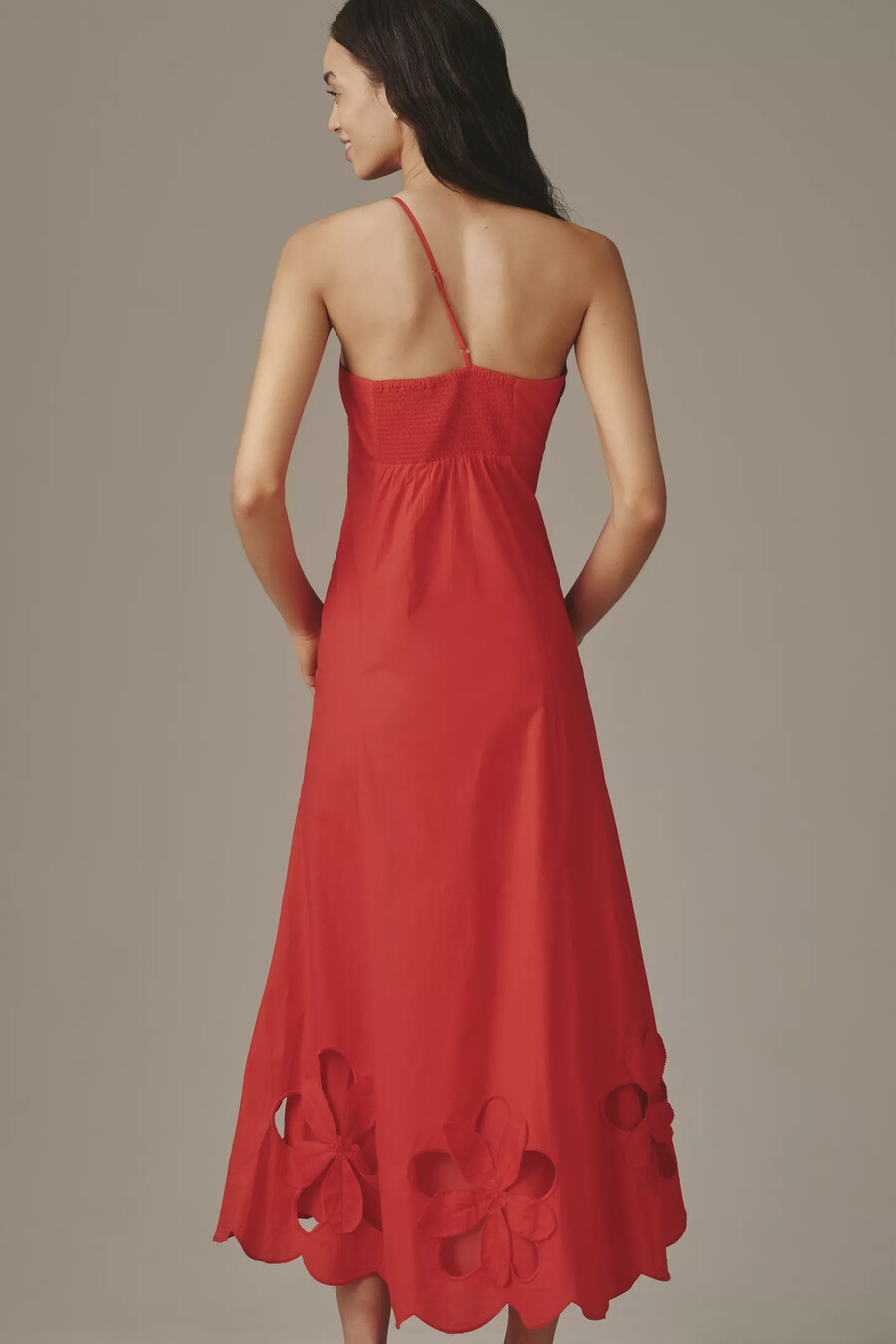 vestido calado de un solo hombro de anthropologie