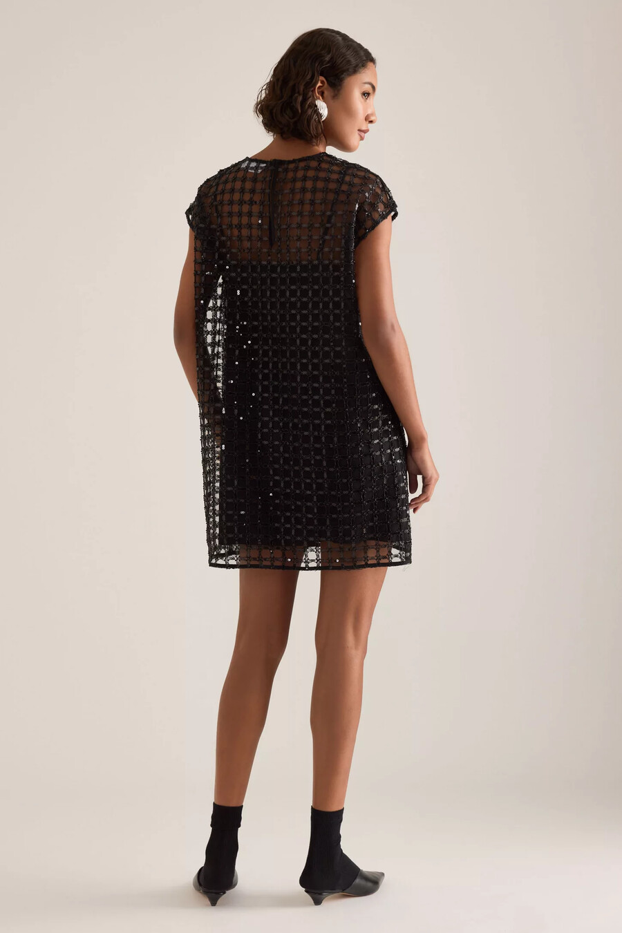vestido mini de lentejuelas laren seleccionado