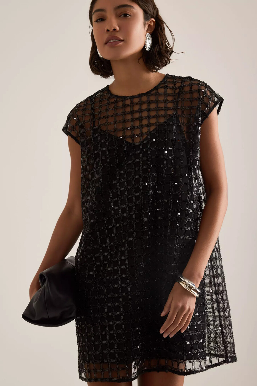 vestido mini de lentejuelas laren seleccionado