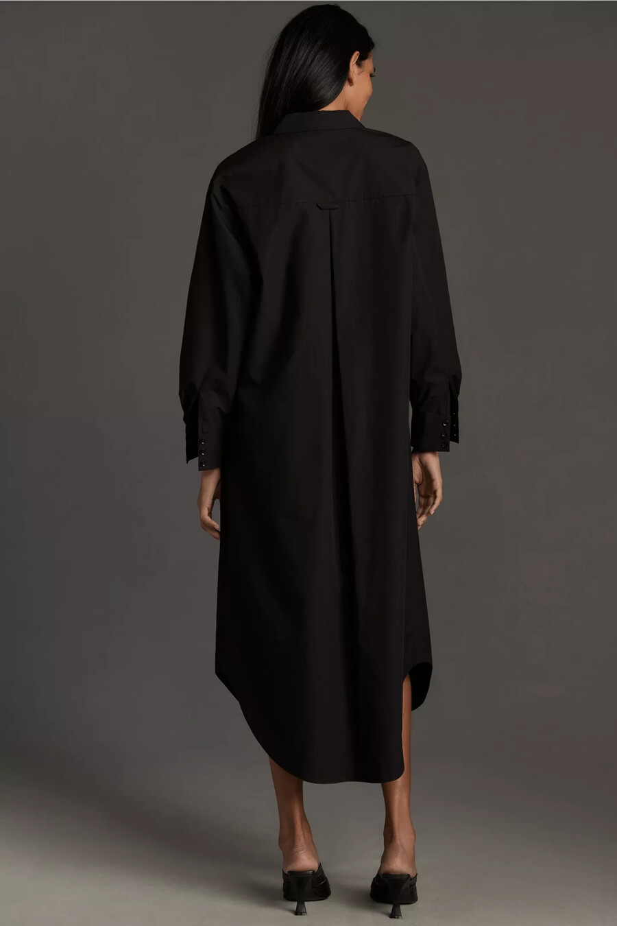 vestido camisero de manga larga de anthropologie