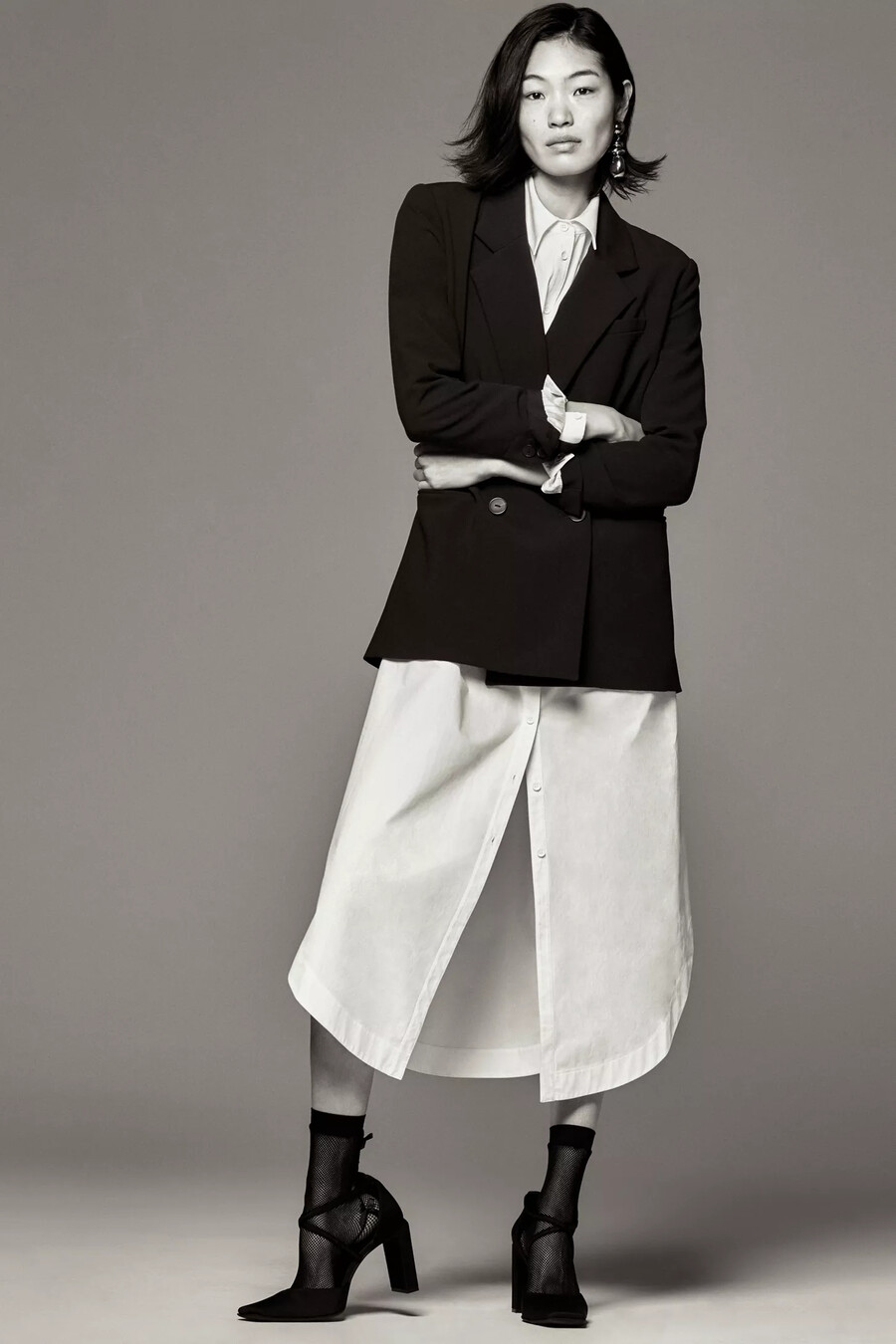 vestido camisero de manga larga de anthropologie