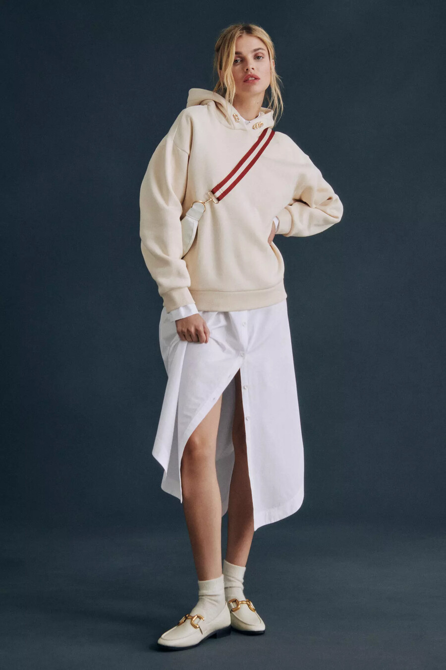 vestido camisero de manga larga de anthropologie
