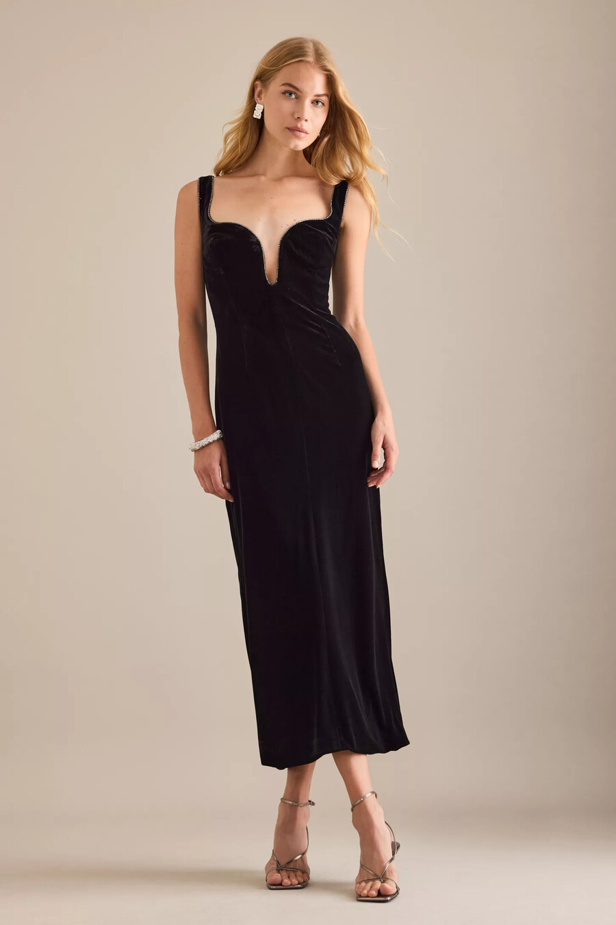 vestido midi bardot brooklyn