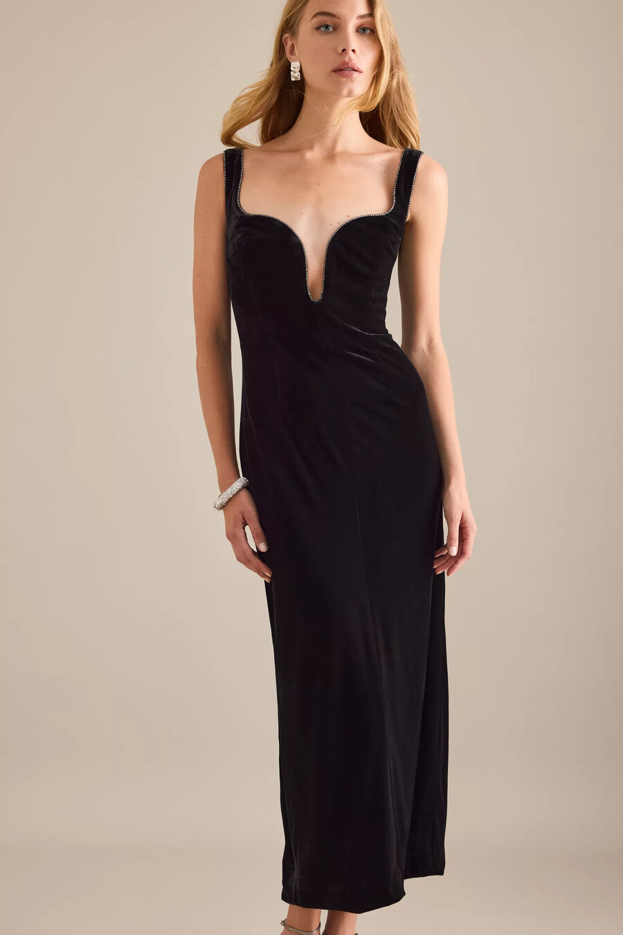 vestido midi bardot brooklyn