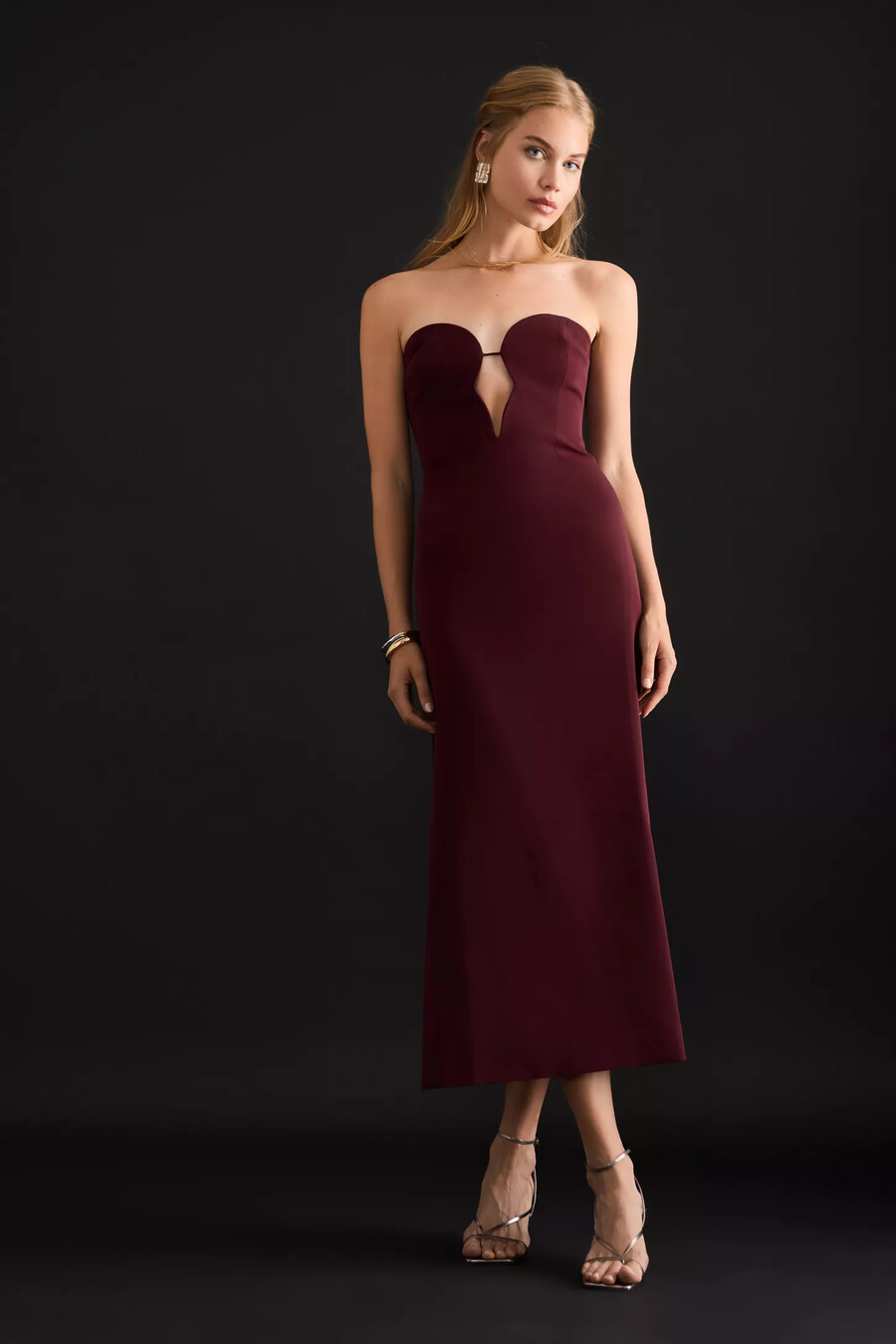 vestido midi eleni de bardot