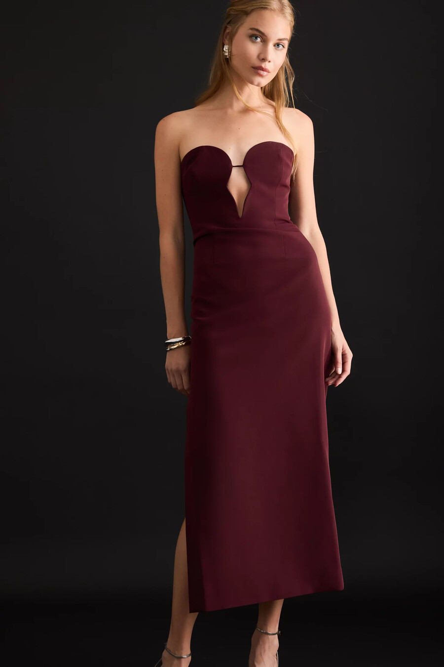 vestido midi eleni de bardot