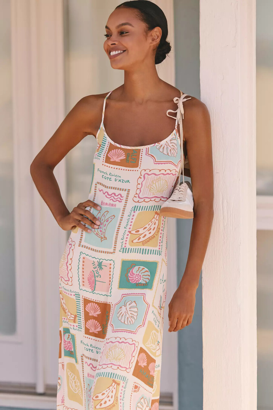 vestido largo de lino summer somewhere de lspace
