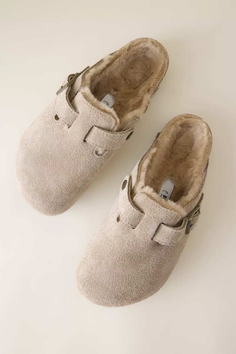 zuecos birkenstock boston de piel de oveja
