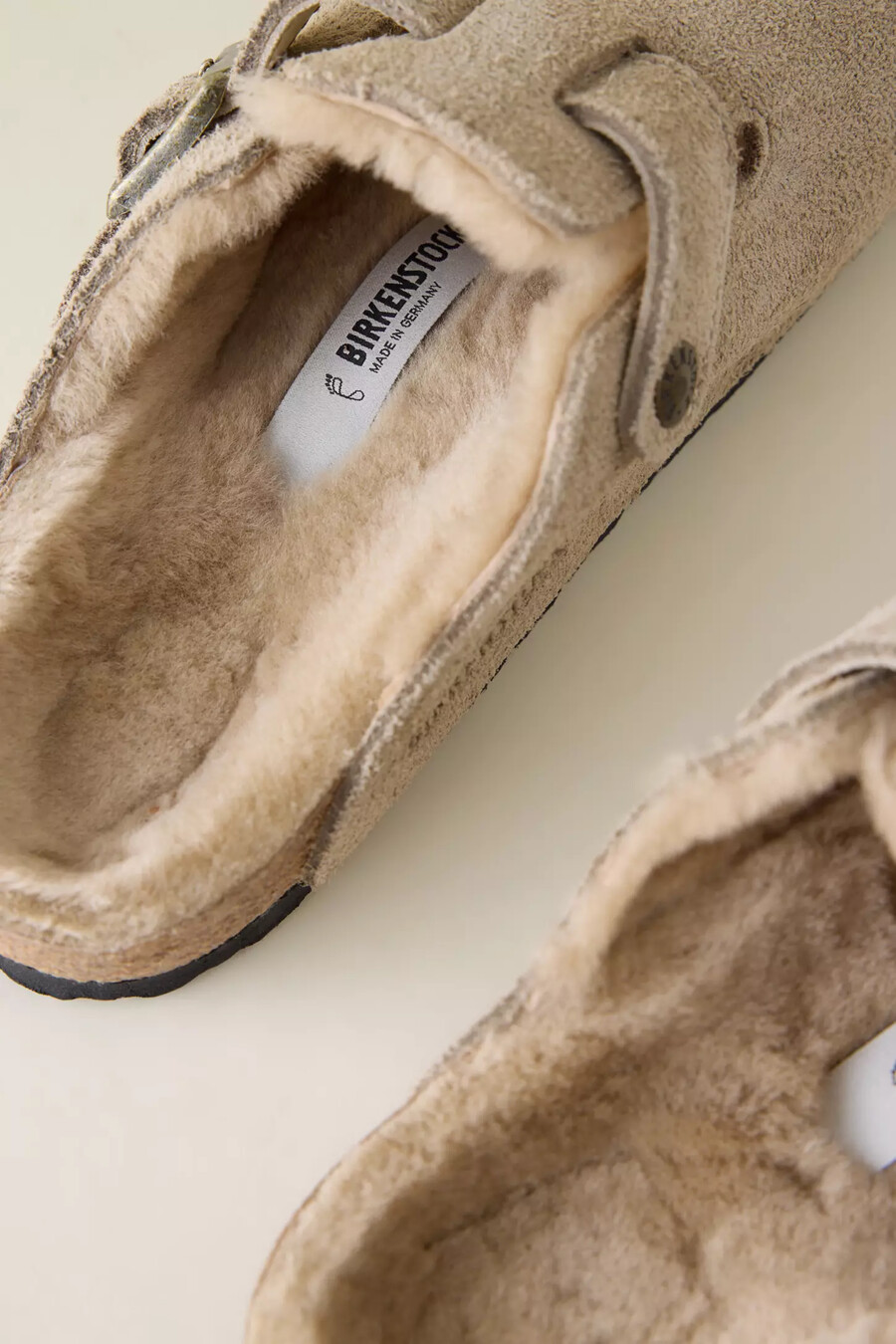 zuecos birkenstock boston de piel de oveja