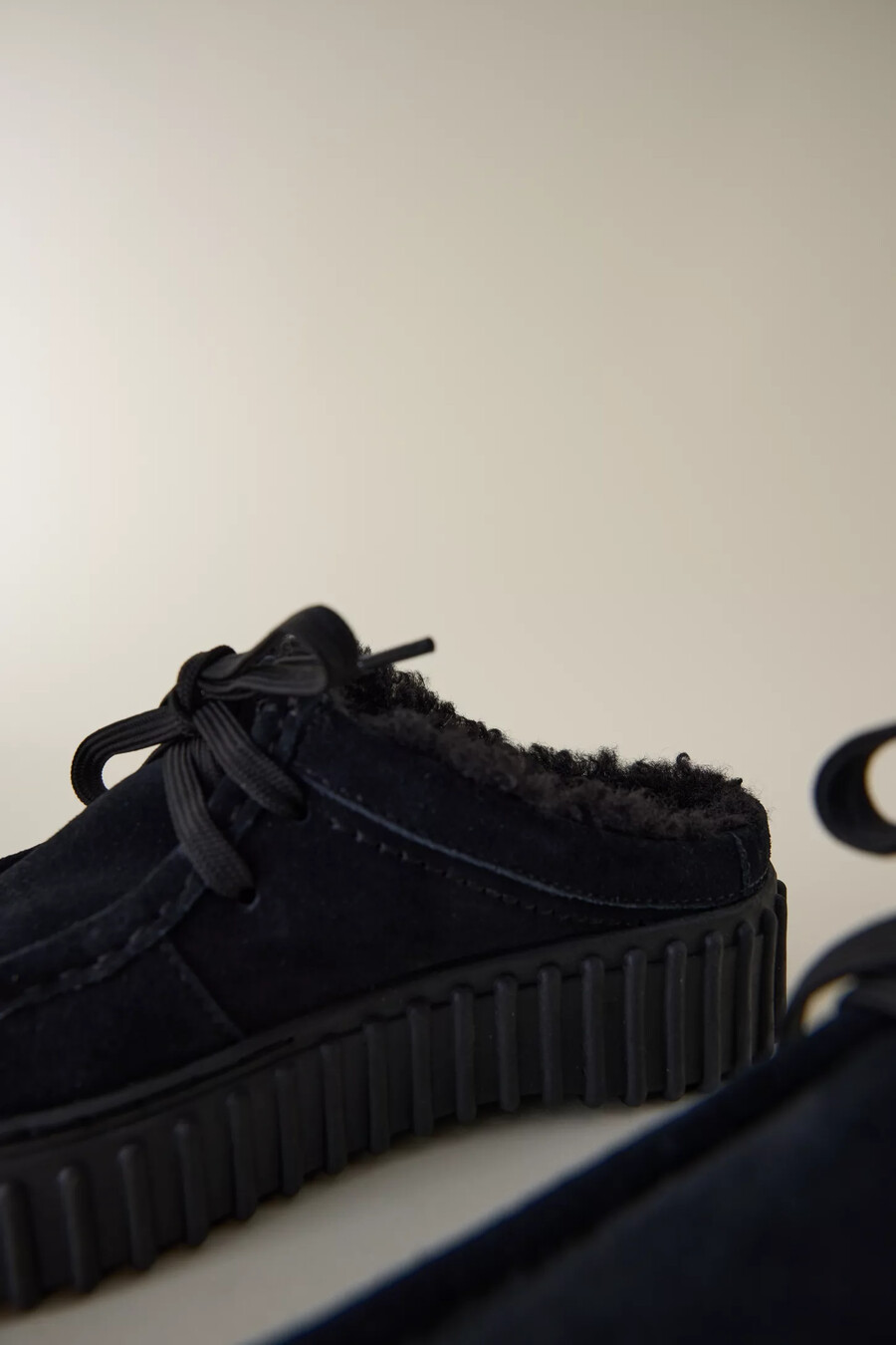 clarks shearling nomad mules