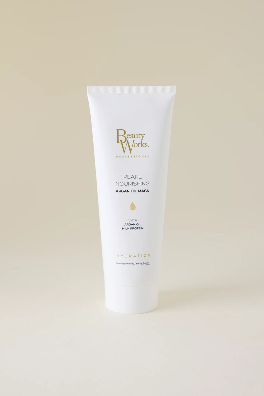 mascarilla nutritiva de aceite de argán con perlas beauty works 250 ml