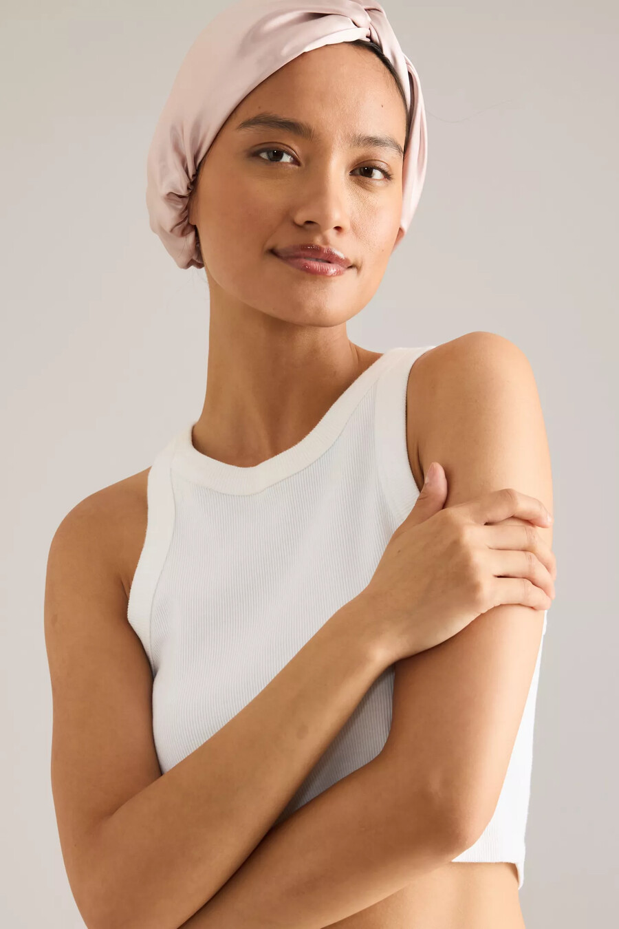 turbante de seda pura slip