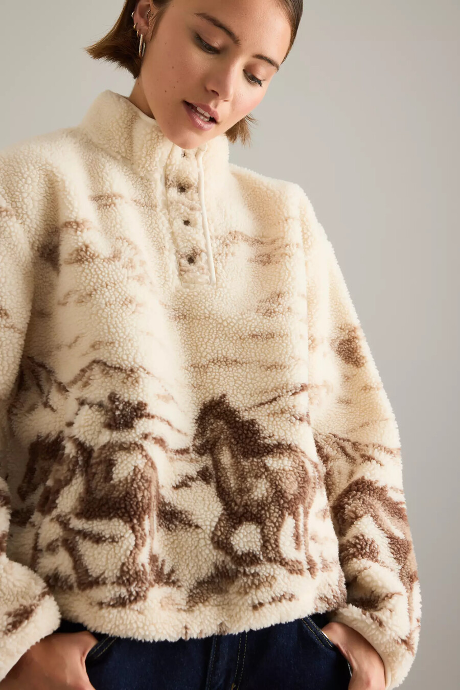 suéter polar levis kasey sherpa