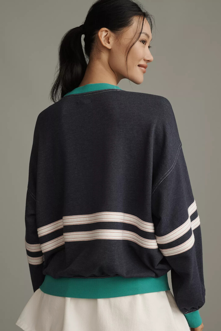 sudadera extragrande de cuello redondo pilcro pep rally