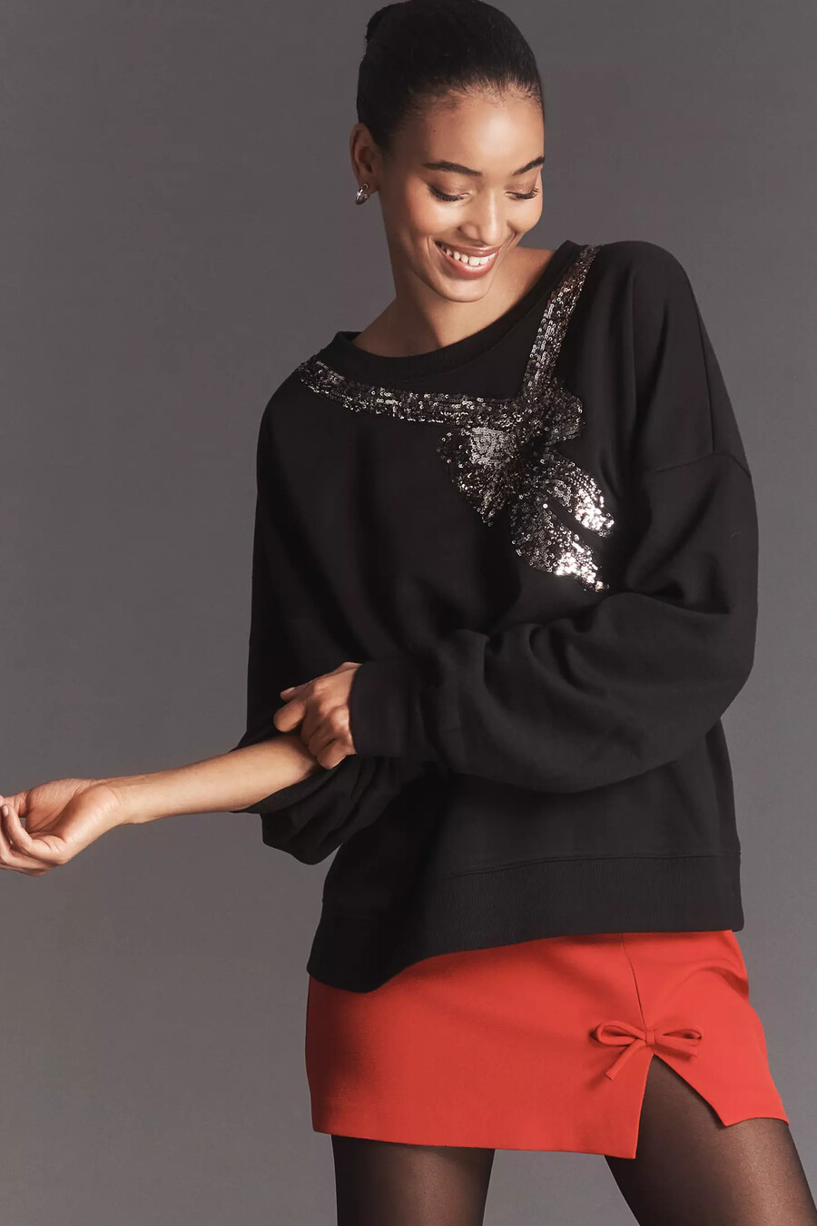 sudadera con lazo adornado de maeve