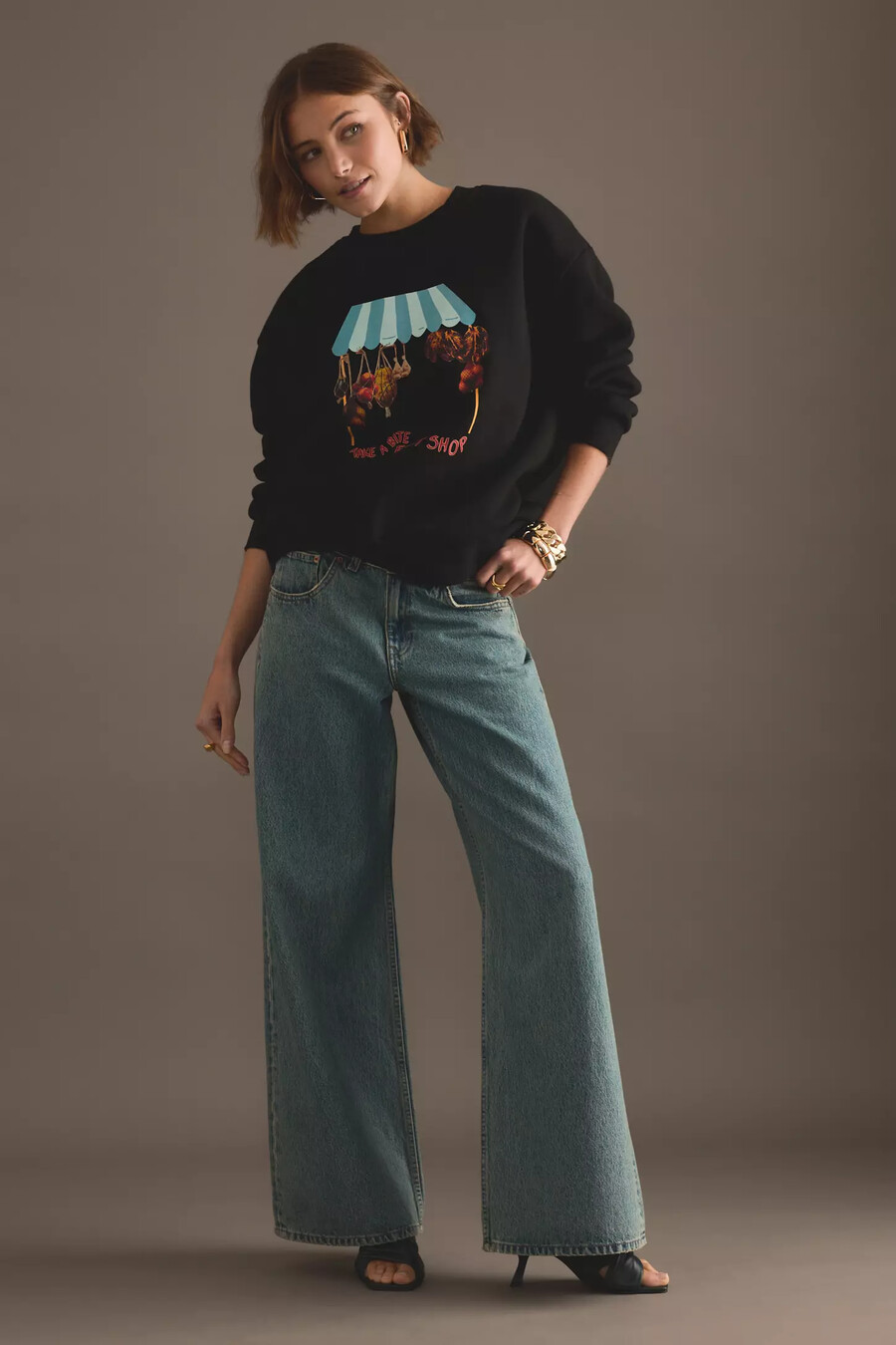sudadera con gráfico de frutería never fully dressed