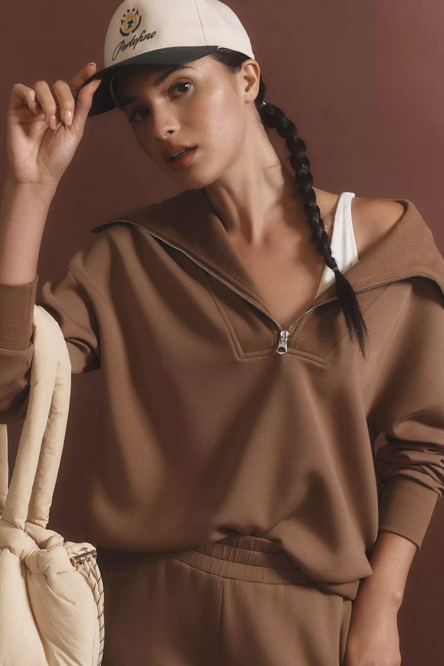 sudadera con media cremallera varley catherine