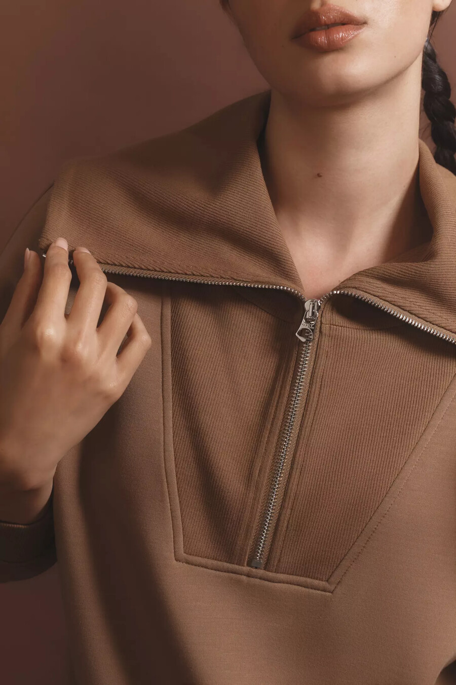 sudadera con media cremallera varley catherine