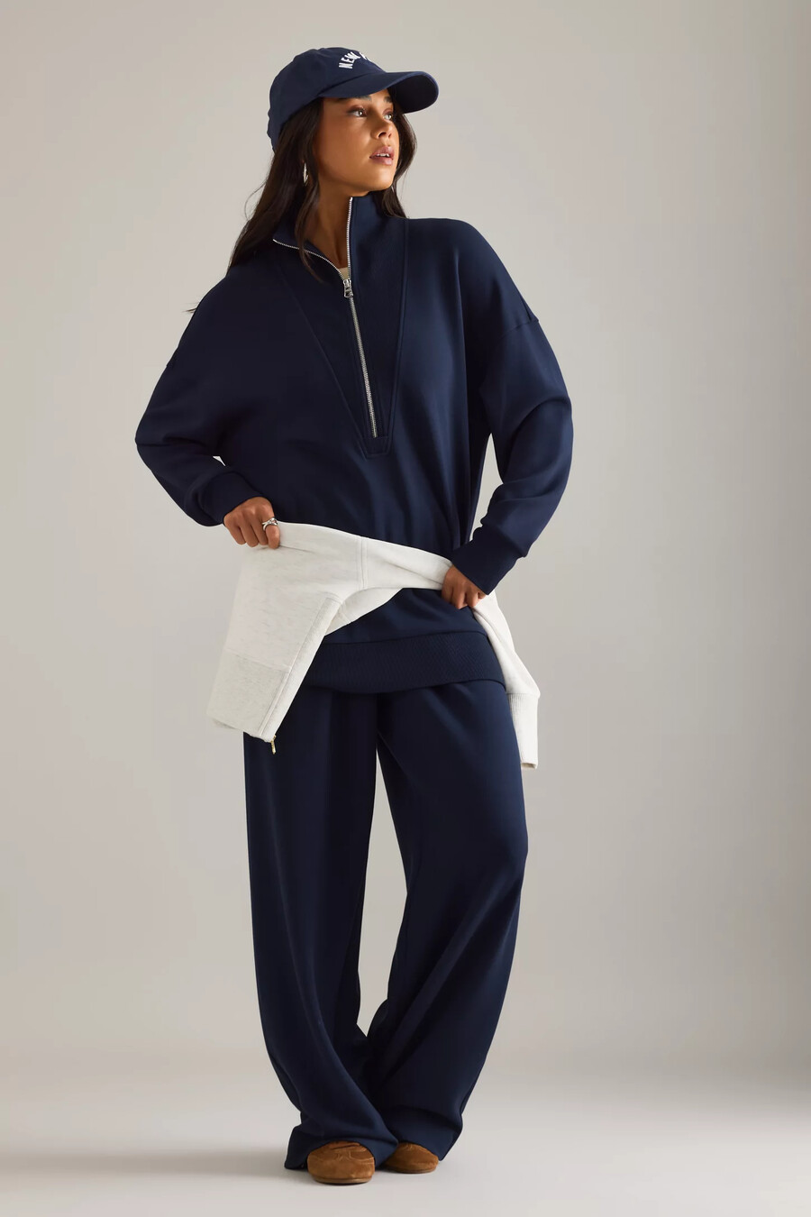 sudadera larga con cremallera varley