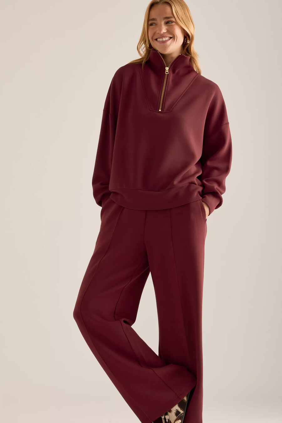 sudadera con media cremallera varley hawley