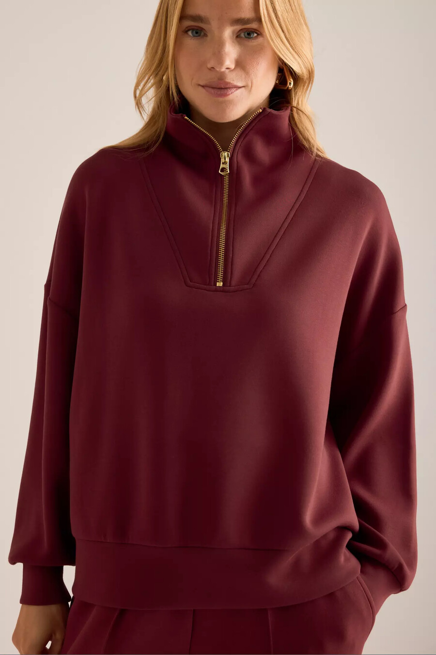 sudadera con media cremallera varley hawley