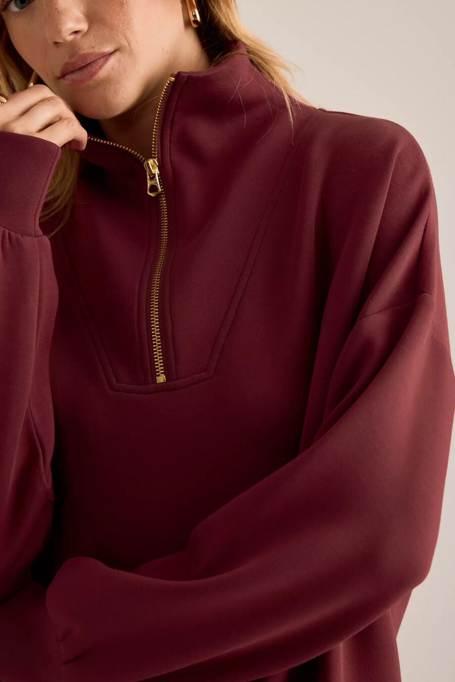 sudadera con media cremallera varley hawley