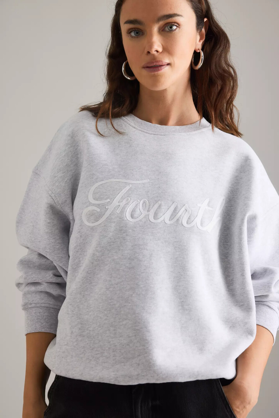 sudadera con eslogan 4th reckless fourth script