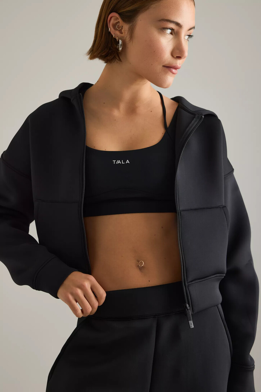sudadera con capucha y cremallera tala spacer