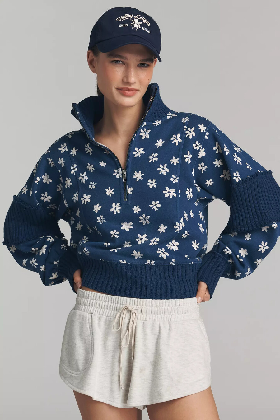 sudadera con media cremallera daily practice indy