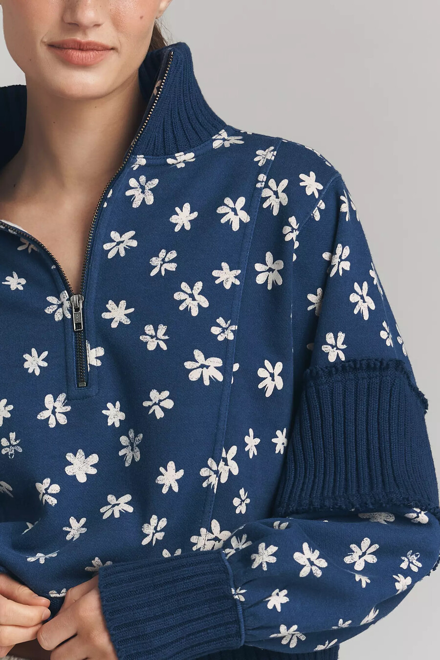 sudadera con media cremallera daily practice indy