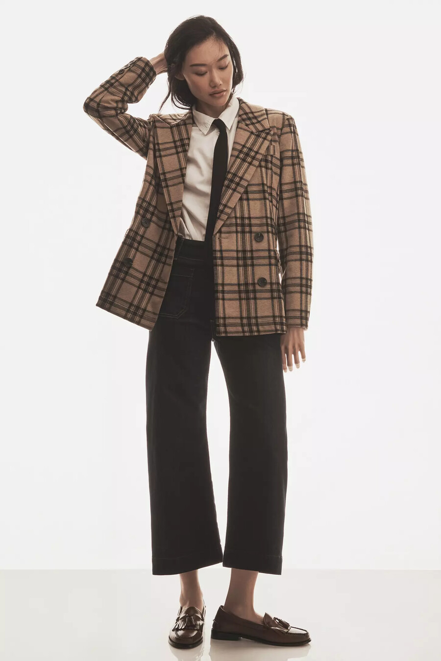 los jeans de pierna ancha recortados colette de maeve