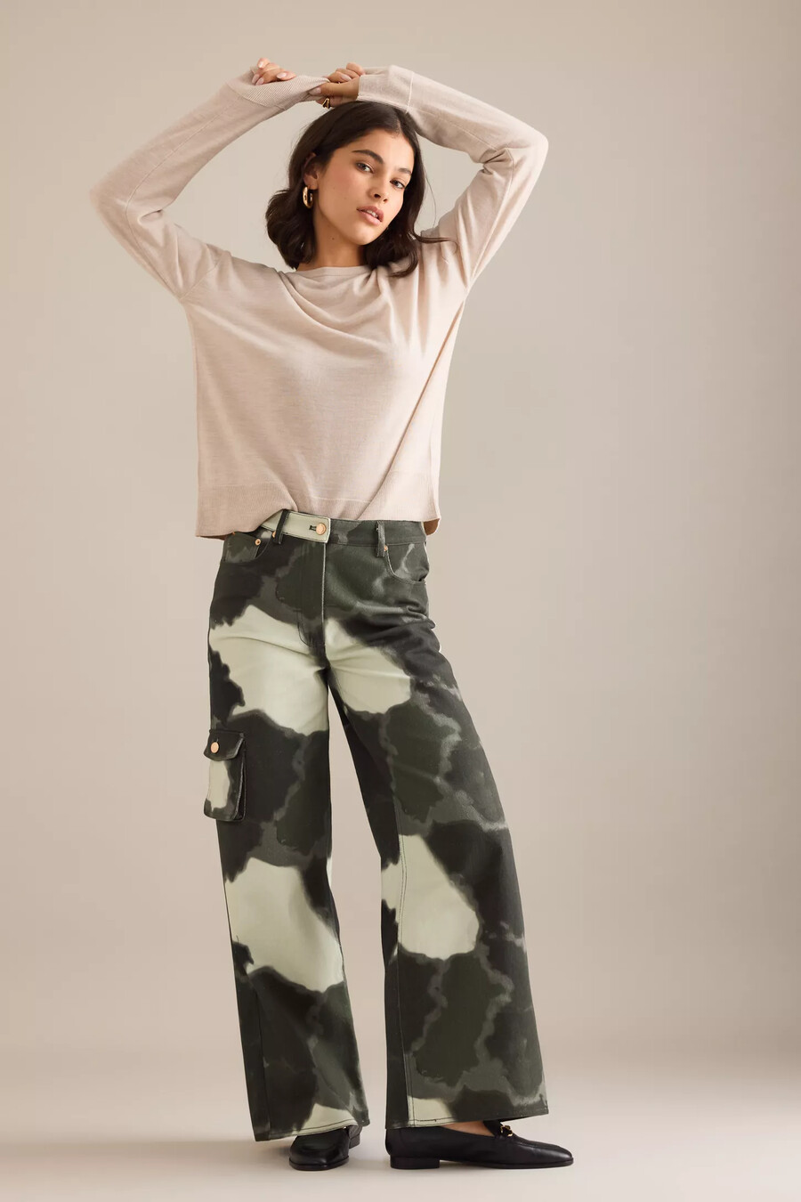 helmstedt vaqueros cargo enya con efecto tie-dye