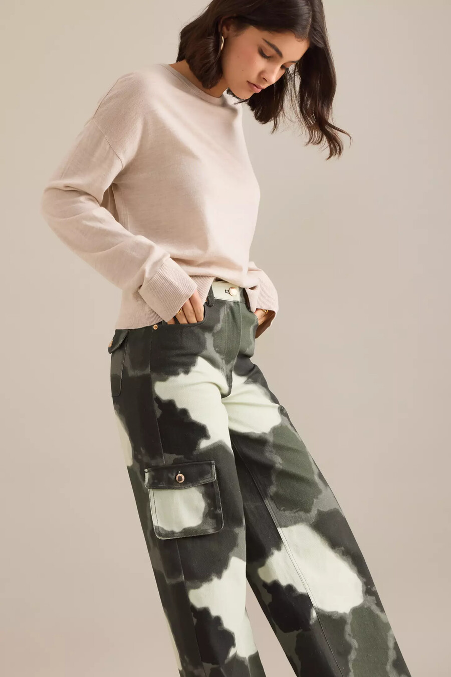 helmstedt vaqueros cargo enya con efecto tie-dye