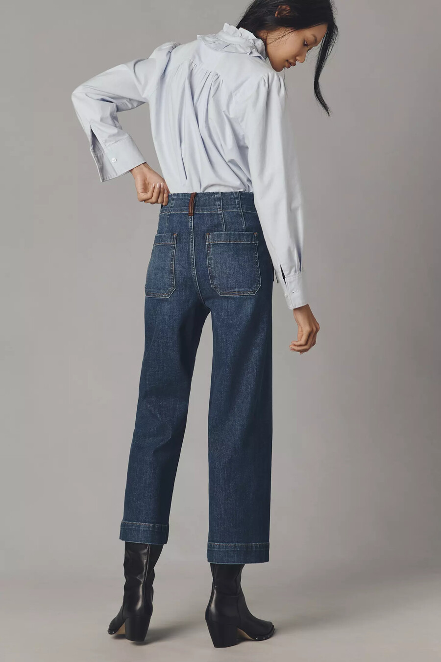los jeans de tiro alto colette crop de maeve