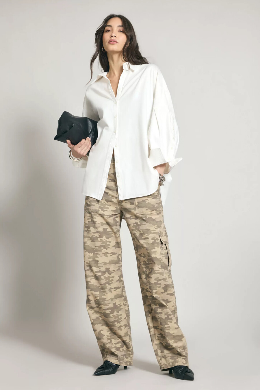 pantalones cargo tipo barril de anthropologie