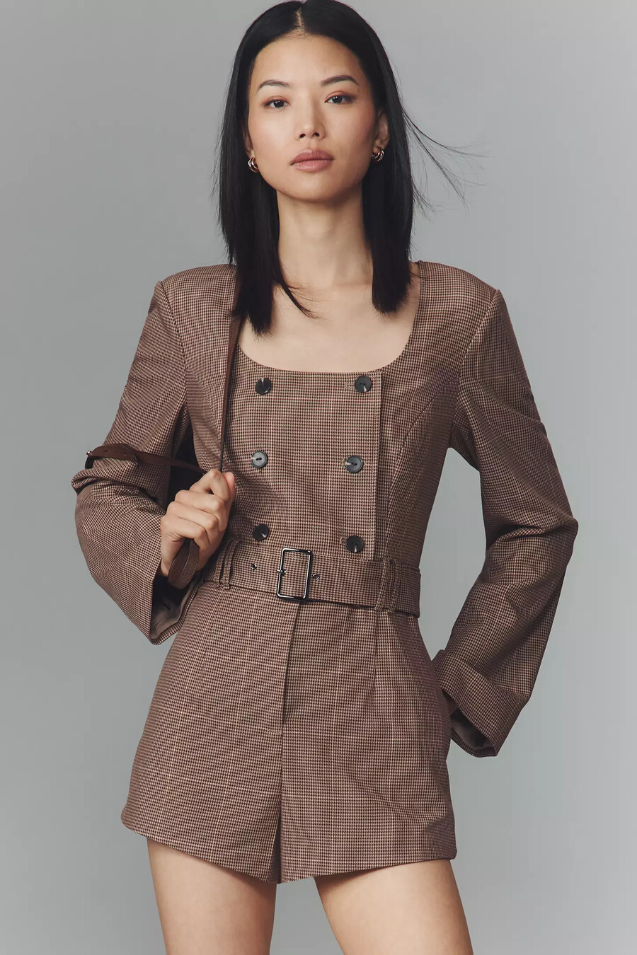 mono tipo blazer de manga larga de anthropologie