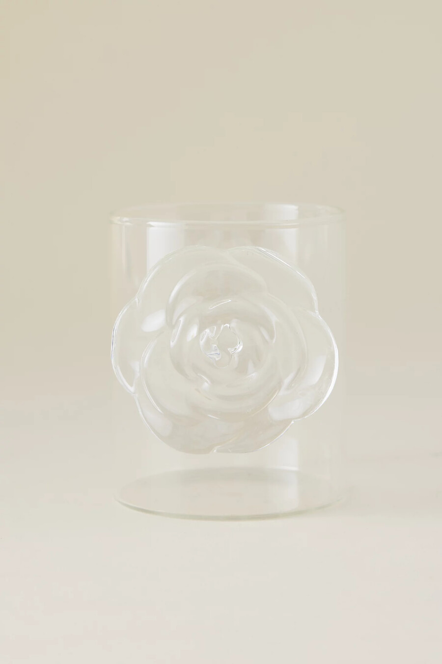 vaso de cristal con roseta de lepelclub