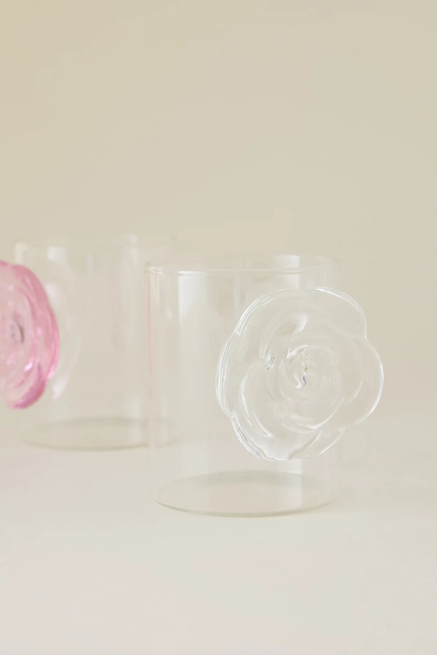 vaso de cristal con roseta de lepelclub