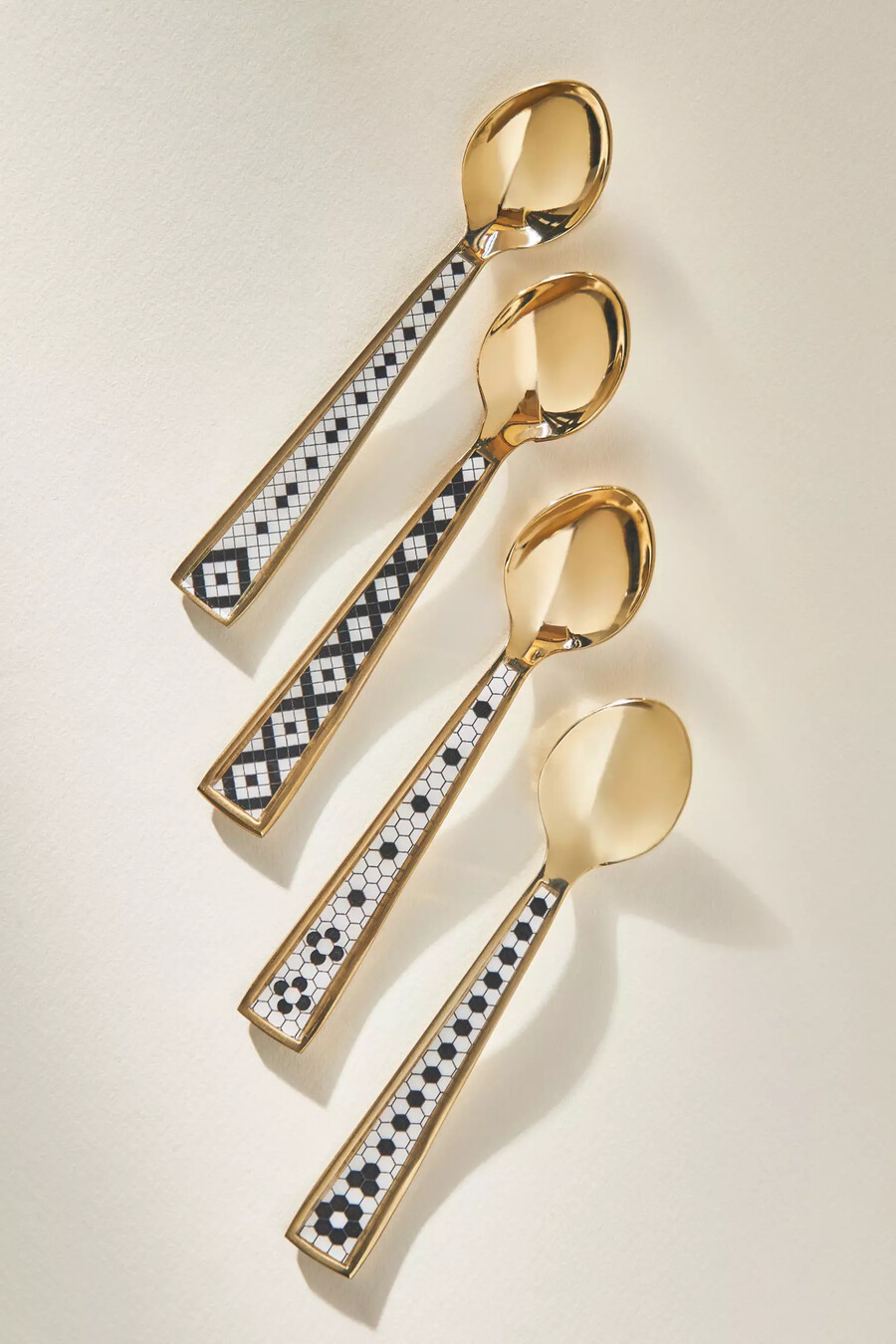 cucharas de té de acero inoxidable bistro tile juego de 4